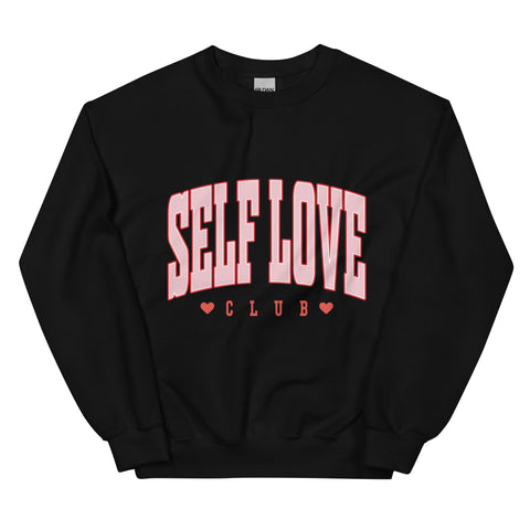 Printed Self Love club Hearts Sweatshirt