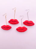 Our Lips Are Sealed Felt Earrings